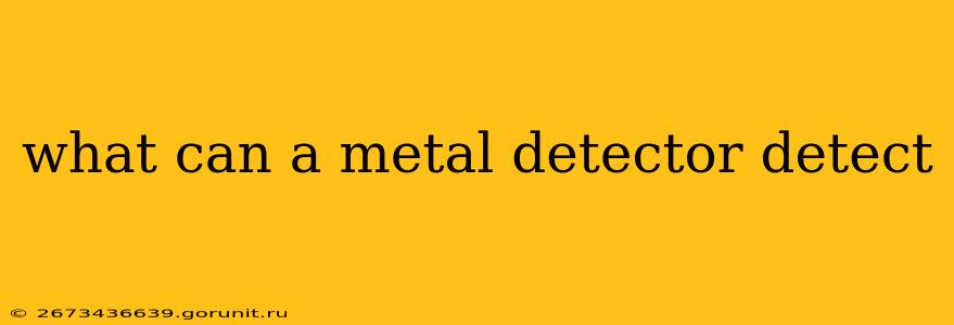 what can a metal detector detect